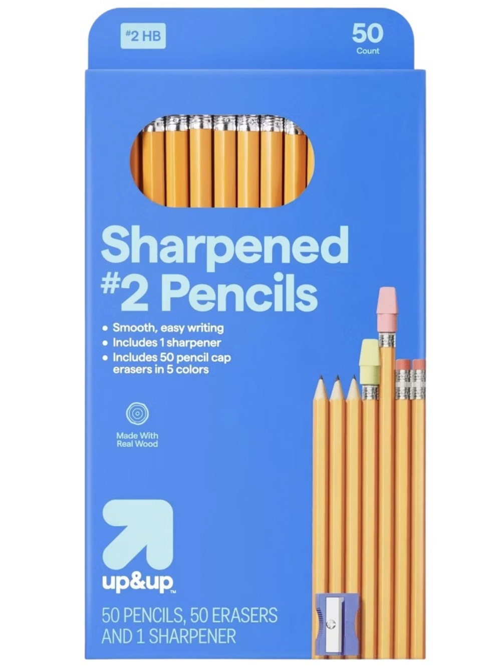 3/$12 Up & Up Sharpened #2 Pencils 50 Count